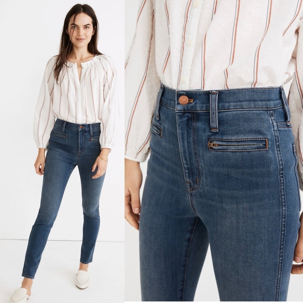 Madewell High Rise Road Tripper Blue Skinny Jeans Women’s Size 26